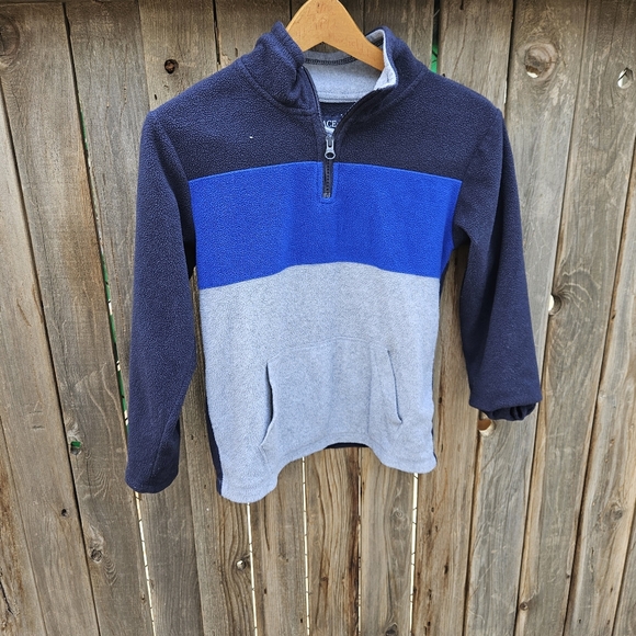 Place Other - Place Kids Blue and Gray Quarter-Zip Sweater Size 7/8